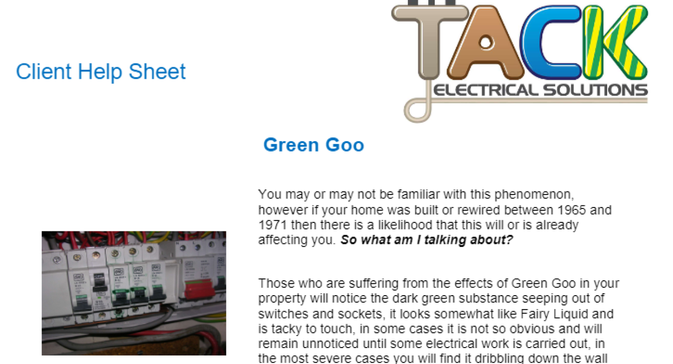 Green Goo Help-Sheet