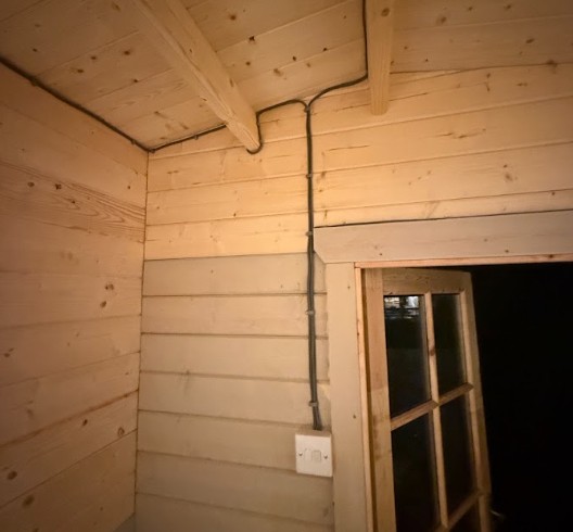 Summer House Mains Supply, Sockets & Lighting In Loughton