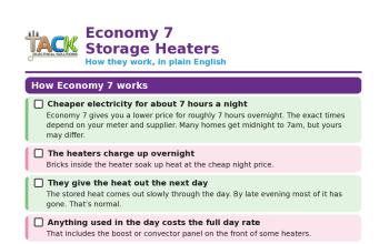 Economy 7 Storage Heaters - How they work in plain English