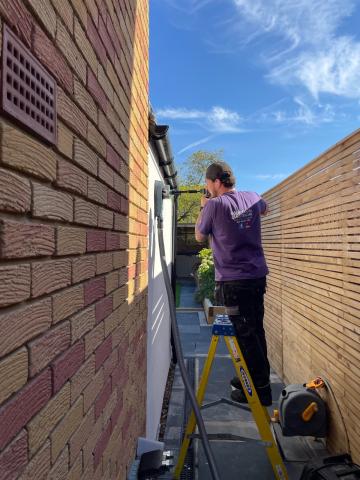 Outside Wall Extract Fan Hole Drilling in Loughton